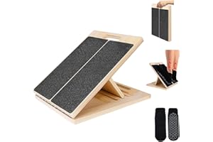 Mowtential 2025 Nouveau Avec Poignée Portable Balance Board,Plaque D'inclinaison Antidérapante Réglable (5 Angles),Étireur mollets Livré Avec 2 Paires Chaussettes Antidérapantes En Coton