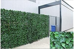 Abaseen Artificial Ivy Hedge Screening 3m x 1m roll Cover Fence Wall Garden Green Leaf