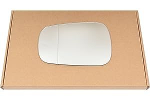 Less4spares Wing Mirror Glass Left Compatible with Ford Fiesta 2002-2005 STICK-ON Passenger Near Side with Blind Spot