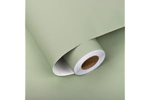HotDecor Carta Da Parati Verde Chiaro 60cm x 300cm Pellicola Adesiva Per Mobili Carta Da Parati Adesiva Per Camera Da Letto Soggiorno Carta Adesiva Verde Per Pareti Carta Adesiva Per Armadio Cucina