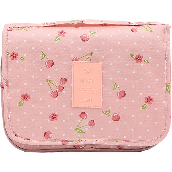 CUBETASTIC Trousse de toilette de voyage à suspendre pour homme et femme, rose, Small( Pack of 1 ), A#-rose