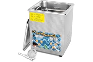 KECOOLKE Nettoyeur A Ultrasons Professionel 2.2 L,Puissance 60W Chauffage 100W,Inox Ultrasonic Cleaner chauffage à 80 Degrés pour les bijoux,les lab,les équipements Outils et industriels