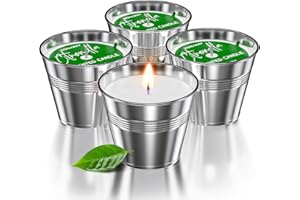 WAXCANPY Candele Citronella Esterno - Set da 4 | Citronella Candele per Esterno | Durata di 60 Ore | Con Olio Naturale di Citronella e Lemongrass | Perfette per Giardino, Campeggio, Viaggi e Altro.