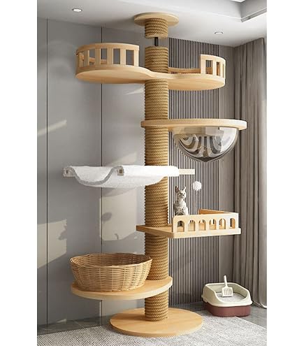 Tiragraffi A Soffitto, Tiragraffi Alto, Capsula Stanza, Amaca Per Gatti