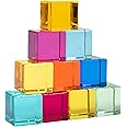 TickiT 73550 Gem Cubes - Rainbow Building Cubes - Stacking Blocks - Acrylic Gemstone Cubes - Stacking Toy