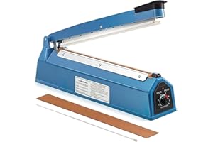 YORKING Impulse Sealer 400mm,Plastic Bag Sealer Heat Sealer, Manual Food Film Sealing Machine,Food Sealer Bag Packing Machine For PP And PE Plastic Bag Sealer (16 inch)