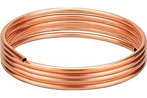 Tubo de cobre Ø10 en rollo de 5 metros | Ideal para instalaciones de fontanería, calefacción y gas | Flexible, resistente y fácil de manejar | Alta durabilidad | QUICK PLOMBERIE