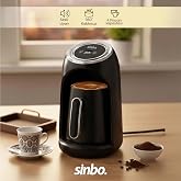 Sinbo SCM-2990 Otomatik T&uuml;rk Kahve Makinesi, 1-4 Fincan Kapasiteli, Bol K&ouml;p&uuml;kl&uuml; Pişirme, Dijital G&ouml;stergeli, Taşma Emniyetli 