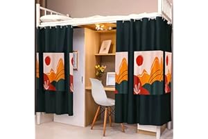NICEYEA Bettvorhang Etagenbett Zelt Vorhang Blackout Vorhänge Moskitonetz Hochbett Schlafzelt Schlafsaal Mid-Sleeper Bett Zelt Vorhang Tuch Staubdicht Moskito für Studentenwohnmein Kinderzimmer Kinderbett