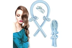 CYGJING Bigodino Lungo per Boccoli,Boccoli Capelli Senza Calore,Silk Boccoli Senza Calore,Curling Ribbon Hair Con Clip A Becco D'Anatra,Set Di Bigodino Sleepy Waves Capelli Per Dormire Durante La Notte