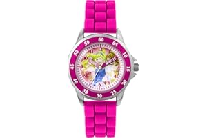 Disney Fille Montre pour Apprendre à Lire l'heure Quartz Bracelet en Caoutchouc PN1078