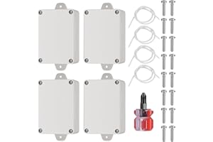 YITYDAMAI 4 Piezas Caja de Conexiones Impermeable IP65, Caja Estanca Exterior Electrica, Cajas Estancas Electricidad, de Derivación Conexiones Cables Electrónica, con Oreja Fija(83X58X33MM, blanco)