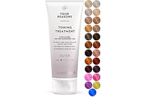 ‎FOUR REASONS Four Reasons Haartönung Conditioner - Silber - Natürliche Spülung und Intensivtönung für Haare - Semi permanente Haarfarbe in Grau - Intensive & Schonende Farben Tönung
