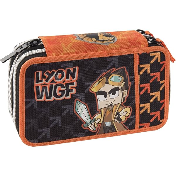 LYON GAMER Abnehmbarer Trolley Rucksack Schwarz-orange - 27 Liter, Verstellbar & Organisiert
