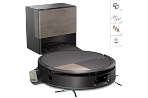 iRobot Roomba Max 706 Combo+Stazione AutoWash, Robot Aspirapolvere Lavapavimenti, ProLiDAR, PowerSpin Roller Mop,SmartScrub,Riconoscimento Oggetti AI,Pulizia Predittiva, Controllo Vocale e App, Nero