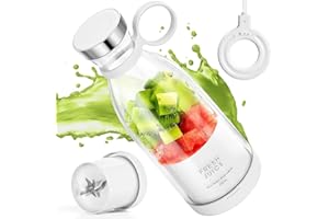 MIAOKE Portable Blender, Fashion Portable Blender for Shakes and Smoothies, 334 ml, Magnetic USB Fast Charge, Mini Bottle for Travel, Outdoor, Gym, Office, Cars, Gift