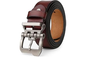 JingHao Ceinture Homme,Ceinture en Cuir Pour Hommes,Ceinture Homme Pour Jeans,Décontracté Travail Hommes Cow-Boy Grande Taille 110cm-160cm Noir Marron 38mm
