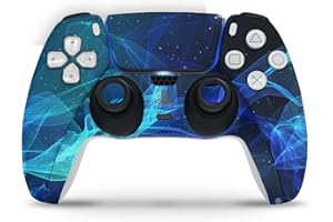 Skins4u Skins Folie Design Aufkleber kompatibel mit Sony PlayStation 5 Controller PS5 DualSense Skin Schutz Cover Star Spiral