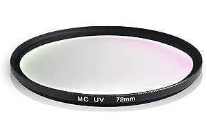 ARES FOTO Filtre UV MC. Cadre en Aluminium et Verre Optique. Revêtement Hydrofuge et Anti-Rayures. pour Canon Sony Nikon Leica Fujifilm Panasonic Pentax Sigma Tamron Pentax (72mm)