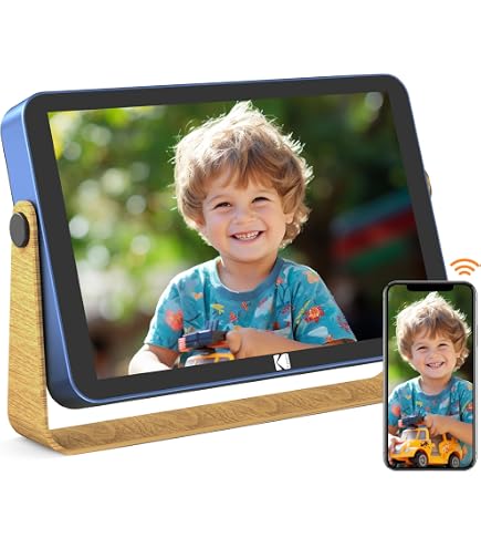 Cornice Digitale XORO Da 11 Pollici Con Display IPS Full HD 1080P Touch, WiFi, 32GB Di Memoria E Rotazione Automatica – Design In Legno Di Faggio, Condividi Foto In Tempo Reale