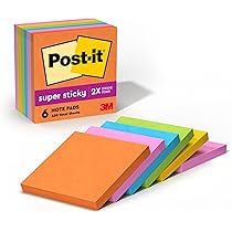 Post-it Sticky Notes, geel, blok à 100 vellen, 51 mm x 76 mm - Voor notities, to-do-lijsten en herinneringen