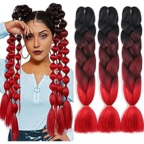 Nero/Marrone Scuro/Chiaro Extension Per Capelli Treccine Africane 24" Treccia Capelli Extension Colorate Ombre Jumbo Synthetic Braiding Hair - Foto 10