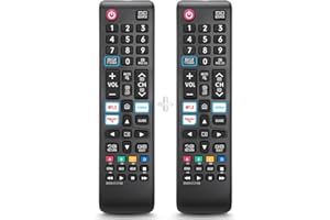 EWO'S 2er-Pack Universal Fernbedienung für alle Samsung Fernseher The Frame Curved Solar Crystal UHD LED HDTV Neo QLED 3D 4K 8K Smart TV Ersatz für Samsung Fernbedienung Original BN59-01315B