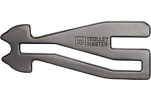 FABACH Black Trolley Master żeton do wózek na zakupy do wszystkich wózków zakupowych – otwiera się od przodu i z boku – breloczek do kluczy z metalu, czarny (czarny) - FB_TMB_1