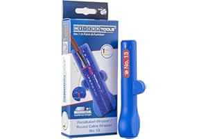 WEICON TOOLS Dénudeur de câbles ronds No. 13, Dénudeur pour câbles ronds et câbles pour environnements humides de 6-13 mm Ø, Fabriqué en Allemagne