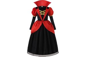 ReliBeauty Costume Vampira Bambina Halloween Carnevale