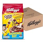 KELLOGG'S Coco Pops Jumbos 700 gr x 6 Adet, Lif, Demir ve 6 Vitamin Kaynağı,%100 Pancar Şekeri, D vitamini, Kalsiyum, Folik A