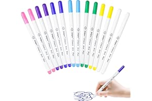 DBTW 14Pcs Fabric Marking Pens, 7 Colors Washable Clothes Marker, Permanent Markers for Clothes, Fabric Pens Sewing, DIY Auto Disappearing Water Soluble Pen, for Patchwork Quilting Dressmaking