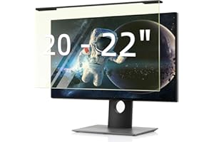 HaruYo 20-22 Pulgadas Protector de Pantalla Luz Anti-Azul Anti-UV Protección Ocular para Diagonal 20"/21,5"/22" Monitor LED, Filtro de Pantalla Extraíble Filtro Anti Luz Azul (20-22")