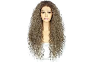 Sapphirewigs Curly Lace Front Wig Brown Curly Synthetic Wigs for Women 13x3 Daily Wear Party Halloween Heat Resistant Wig 26inch