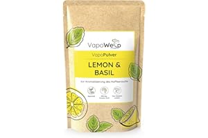 VapoWesp Pulver | Lemon & Basil - 100 g | Angenehmer Duft und effektiver Wespenschutz | Aromatischer Duft für die VapoWesp Räucherbox! | Aromatisiere den Kaffeerauch mit dem VapoPulver