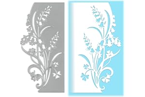BEWUDY Flower Leaf Metal Die Cuts, Lily of The Valley Lace Bells Edge Cutting Dies Cut Stencils for DIY Scrapbooking Arts Crafts Album Decorative Embossing Paper Dies Card Making