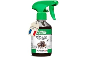 RepellShield® Spray Anti Acariens pour Matelas & Textiles - Non Tachant - Aux Huiles Essentielles - Usage Intérieur & Extérieur - Solution Anti Acarien Cuisine & Literie - Fabriqué en Allemagne, 250ml