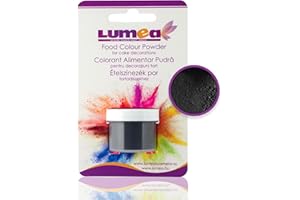 ‎DEKOZAUBER24 Dekozauber24 Lebensmittelfarbe Pulver, fettlöslich, schwarz, 2-4g Dose, zur Durchfärbung von Schokolade und Ganache oder als Puder für Fondant, Marzipan und anderer Zuckerpaste