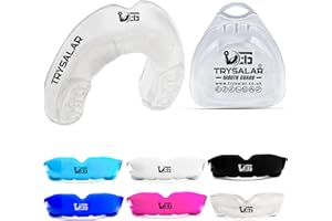 TrySalar Mundschutz für Boxen, Herren, Erwachsene, Jugendliche, Junior, formbar, Rughby, Sport, schmale Passform, zum Kochen und Beißen, Zahnfleischschutz mit Box, MMA, Hockey, Basketball, Muay
