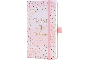 INDEME Pocket Diary 2026 - A6 Diary 2026 Week to View, January 2026 to December 2026, with Elastic Closure