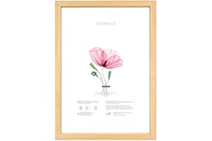 Lupia - Cornice portafoto in Legno da Parete Optical, per Foto, Stampe artistiche, Poster, Quadri Moderni 25x35 cm/Legno Naturale