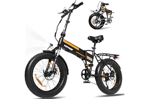 HITWAY Electric Bike for Adults 20" x4.0 Fat Tire Electric Bicycle with 250W Motor, Foldable E bkie with 48V/36V 12AH Removable Battery E Bike Long Range for Mountain Beach Snow