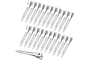 AvoDovA 50 Stück Haarspange, Silber EnteBill Haarspangen, 5.5CM Haar Klammer, Haarclips, Abteilklammern Hair Clips Combi, Haarklammern Friseurbedarf, Metallklemmen haarklemmen Damen Mädchen