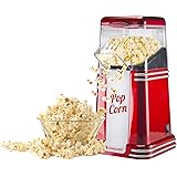 BEPER 90.590Y Macchina per Popcorn, Popcorn in 3 Minuti, 1200 W, Circolazione di Aria Calda, Rosso