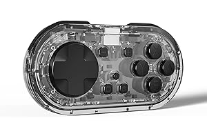 RREAKA Micro Bluetooth Gamepad Pocket-sized Mini Controller for Nintendo Switch OLED/Lite, PC, Android, IOS, for Joycon Keyboard Mode Motor Vibration 8 RGB Colors Wireless Switch Game Controller