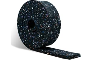 CCLIFE Rouleau De Tapis De Terrasse Patins De Terrasse en Granulés De Caoutchouc 2m X 80mm X 6mm Étanche Antidérapant Anti-Choc Silencieux