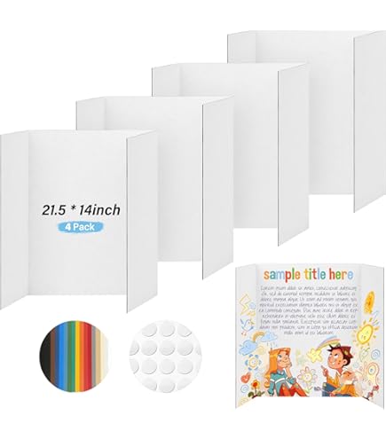 Black Trifold Poster Board Ikayas 24 X 16 Double Sided | Desertcart INDIA - View #2