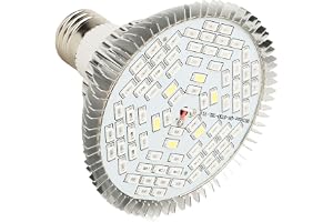 Keenso LED Grow-glödlampa, Fullspektrum Växtlampa 50W E27 med 78 Lysdioder