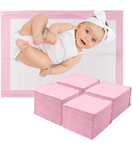 Alèses à Langer Jetables Lot De 100 - 33x45,7cm, Ultra Douces Et Imperméables