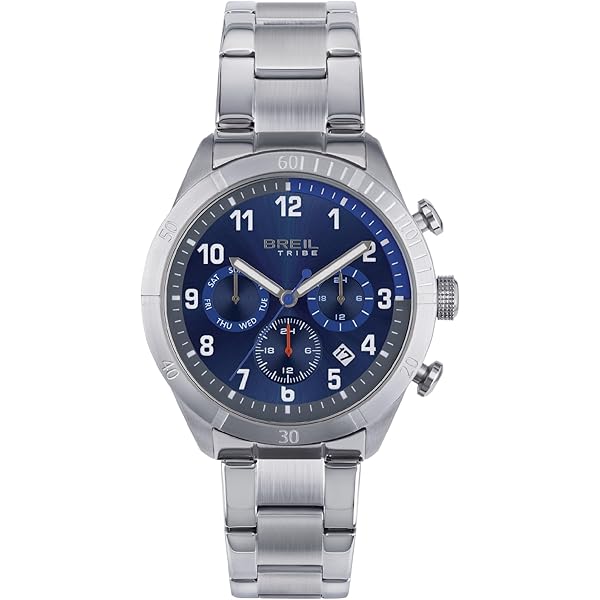 Breil Orologio Uomo CLASSIC ELEGANCE – Cronografo Quarzo In Acciaio, Quadrante Blu, Impermeabile 50m, Regalo Uomo - 4